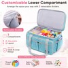 AMOIGEE Sewing Organizer Bag with 2 Clear Storage Boxes, Double