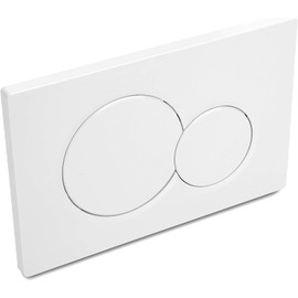 Dual Flush Actuator Plate Front Actuation Compatible with Geberit 115.770.11.5 Actuator Plate, Alpine White