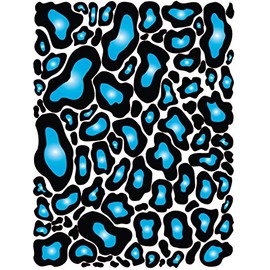 Blue and Black Leopard Print Wall Stickers/Wall Decals Cut Outs
