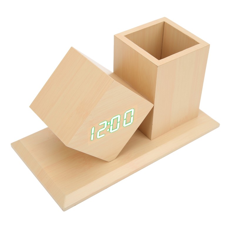 Pen Holder Alarm Clock Pen Holder Design Green Light Temperature