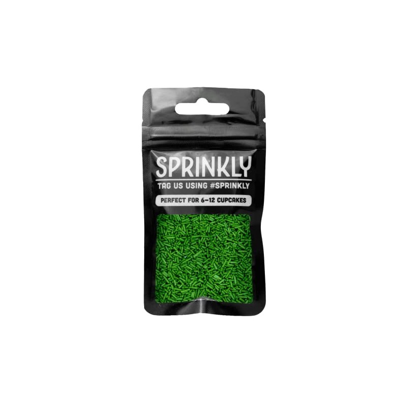 SPRINKLY - Matt Sugar Strands - Dark Green - 30g