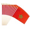 Ckexin 25Pack Small Morocco Flag Handheld Mini Moroccan Flags on