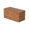 KOUBOO La Jolla Rectangular Rattan Box, Honey-Brown Toilet Roll Storage