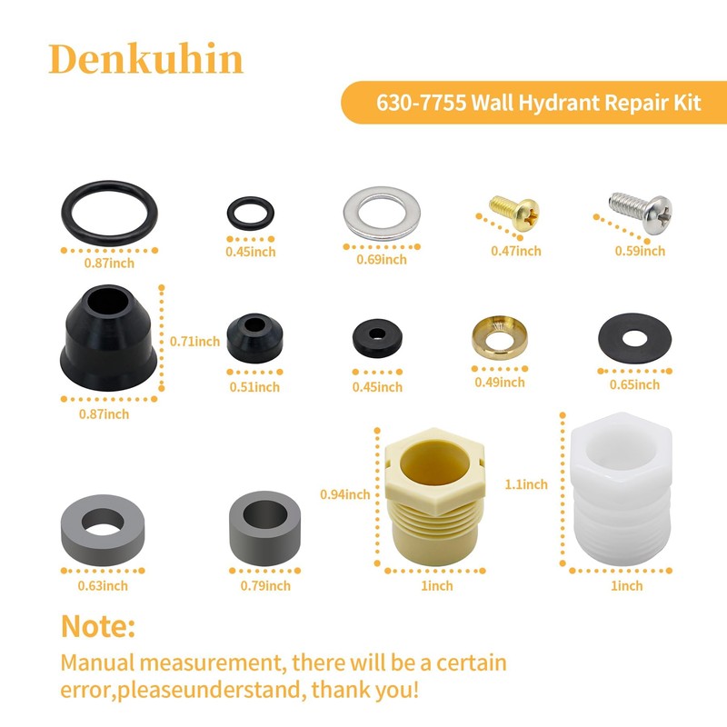 Denkuhin 630-7755 Wall Hydrant Repair Kit Compatible with Outdoor Faucet