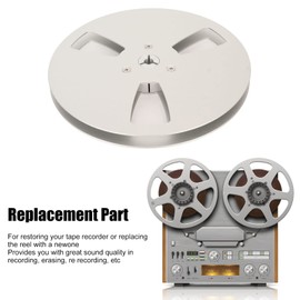 7 Inch Empty Reel, Aluminum Alloy, Universal 3 Holes, for Reel to Reel Tape Machines (Silver)