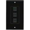 RiteAV Decorative 1 Gang 3 Port Cat5e Ethernet Wall Plate