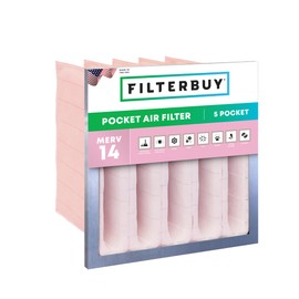 Filterbuy 20x20x12 5-Pocket Air Filter MERV 14 HVAC Replacement (1-Pack)