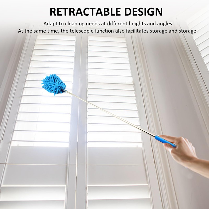 2 Pieces Dust Collector,Microfiber Dusting Tool, Retractable Dusting Brush, Dusting