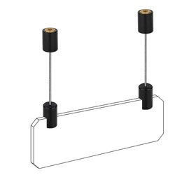 TUBYIC Ceiling Sign Hanger, Solid Aluminum Picture Hanging Hardware for Hanging Acrylic /Picture/Sign Board/Frame