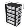 Operitacx 5 Plastic Storage Drawers, Multifunctional Plastic Drawers Storage Unit