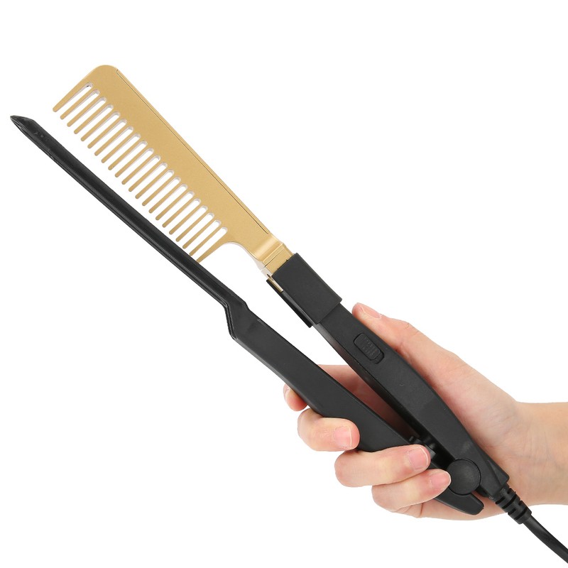 Electric Heating Comb WetDry Use Hair Straightening Hot Brush Hairdressing
