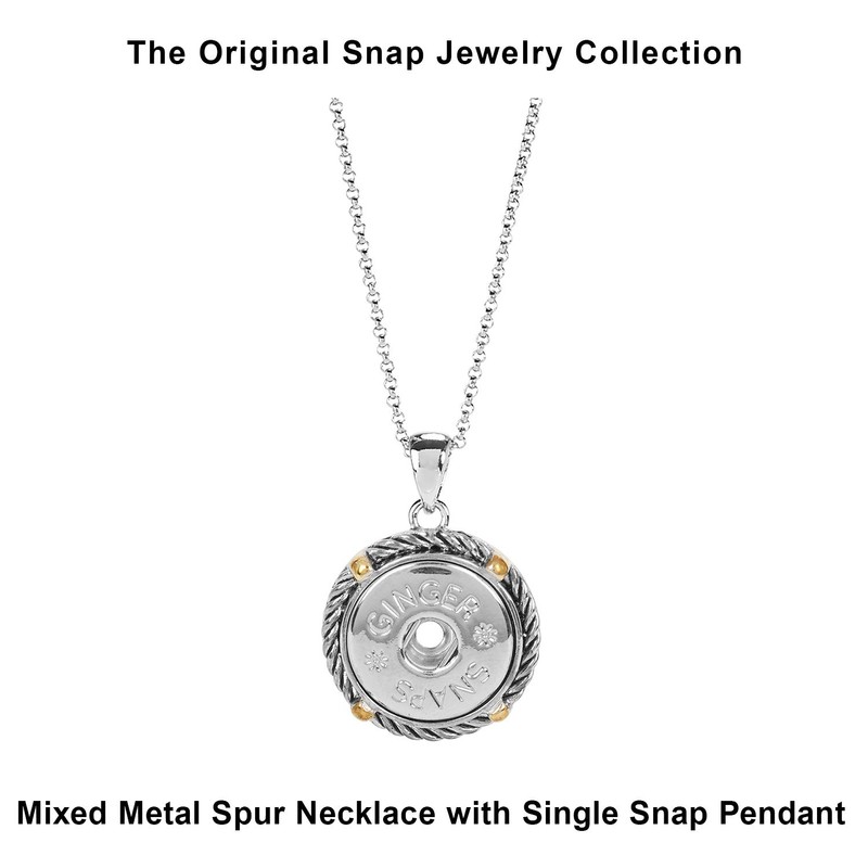 Ginger Snaps Mixed Metal Spur Necklace | Interchangeable & Adjustable