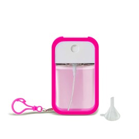 Mini Refillable Perfume Spray Bottle 50ml with Silicone Case & Keychain + Funnel - Portable Travel Atomizer Set for Women, Purse, Travel Essentials, Fragrance & Hand Sanitizer