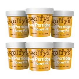 Wolfy's Nutty Porridge with Honey Pot, 6 x 90g