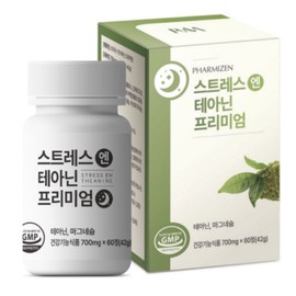PHARMIZEN Stress and Theanine functional nutritional supplement, 1 pack, 60 tablets / PHARMIZEN 스트레스 엔 테아닌 기능성 영양제, 1개, 60정