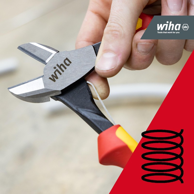 Wiha VDE Industrial Electric Side Cutters with DynamicJoint® 160 mm