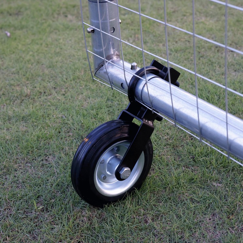 Gate Wheel Supporting Metal Swing Gate with 1-5/8" Thru 2"