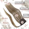 Easyouth Ponytail Extension Real Hair, Colour Ash Brown Mix Platinum