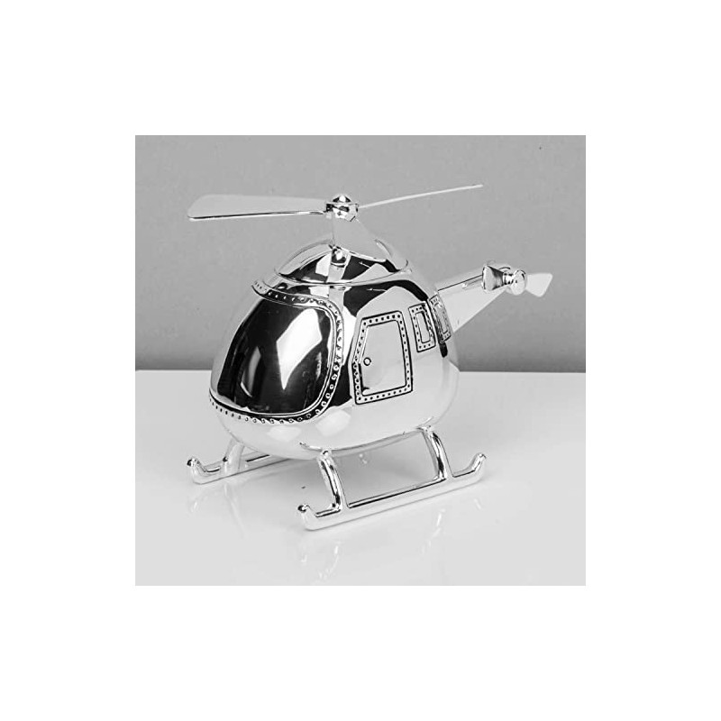 Juliana Bambino Silver Plated Money Box - Helicopter 208L