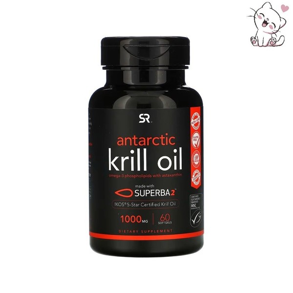 Sports Research, Contains Krill Omega 3, Astaxanthin, 1,000mg, 60 tablets / 스포츠리서치, 크릴오메가3, 아스타잔틴 함유, 1,000mg, 60정