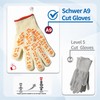 Schwer 2 pairs SlicePro ANSI A9 Cut Resistant Gloves Food