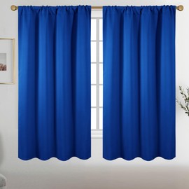 Diraysid Royal Blue Blackout Curtains for Bedroom and Living Room Thermal Insulated Room Darkening Curtains Drapes, 52 x 63, 2 Panels