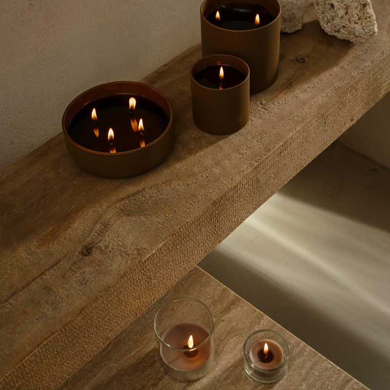 Spaas Scented Tealights flatpack x24 4.5h, Warm Wonder, Brown