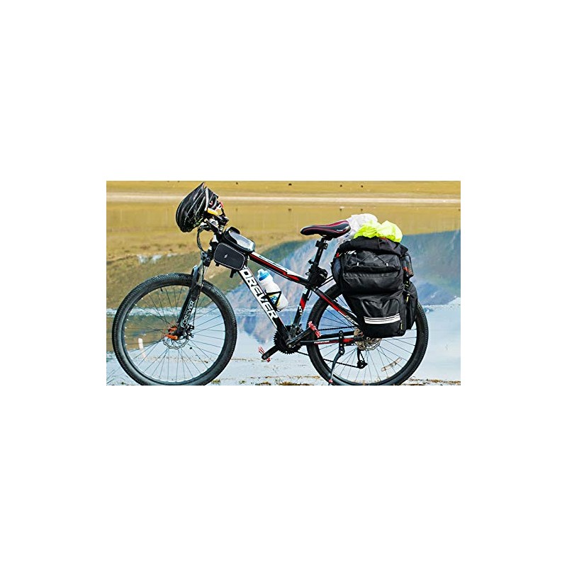 VOANZO Large Capacity Bicycle Frame Bag, 6 Inches Cellphone TPU