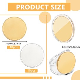 WEBEEDY 20 PCS Blank Challenge Coin Engraving Blanks Coin Metal Stamping Blank Coin 40 mm Round Tags Threaded Edged Coin with Acrylic Protection Box for DIY Crafts Engraving,Gold and Silver