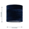 firstchoicelighting Set of 2 Navy Blue Crushed Velvet Table Lamp