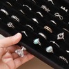 SPAKOWN Ring Box Display Holder, Clear Velvet Jewelry Storage Tray