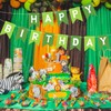 TOYVENTURES Happy Birthday Banner - Dark and Light Green