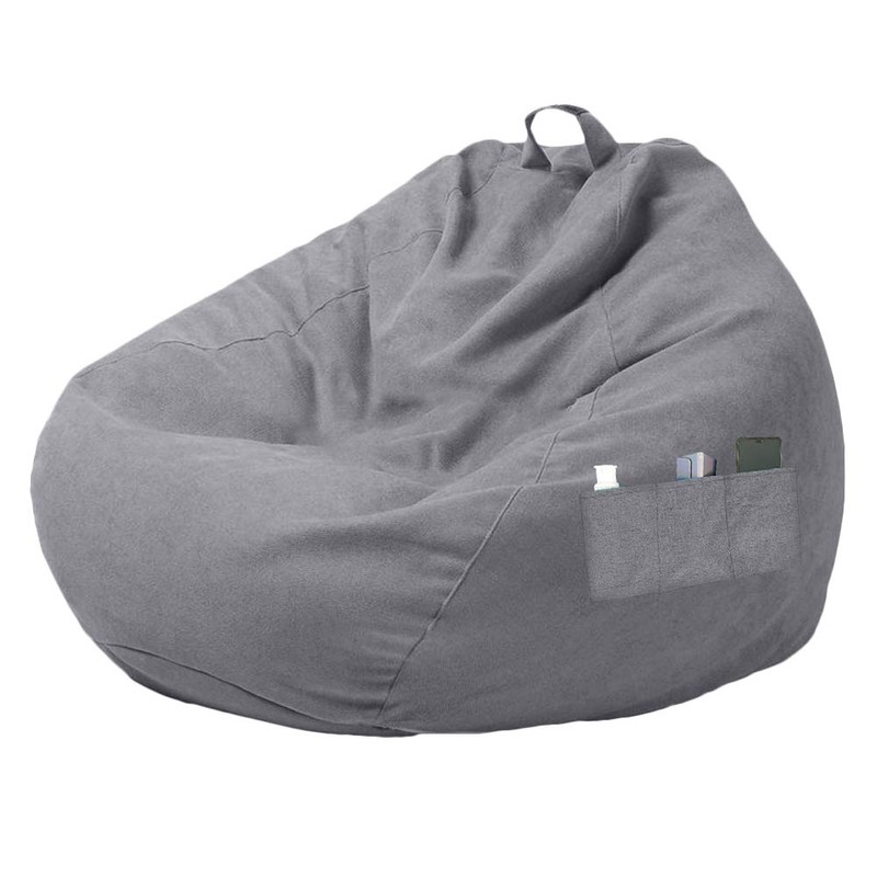 Bean Bag Cover with Handle and Side Pockets Lazy Bag