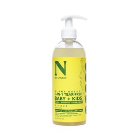 Dr. Natural Shampoo 3 en 1 Bebés y Niños Natural, Orgánico, Sin Sulfatos y Parabenos | Jabón Líquido para Cuerpo y Baño de Burbujas | Hipoalergénico, Libre de Lágrimas, Hidratante, Hecho de Plantas (Cítricos Refrescantes)