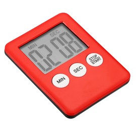 PATIKIL Digital Timer, 1Pcs Small Count Down/UP Clock with Magnetic, Big LCD Display Loud Sounds Minute Second Kitchen Timer for Games, Cooking, Red