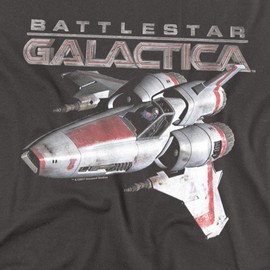 Battlestar Galactica Mark II Viper Unisex Adult T-Shirt, Charcoal, X-Large