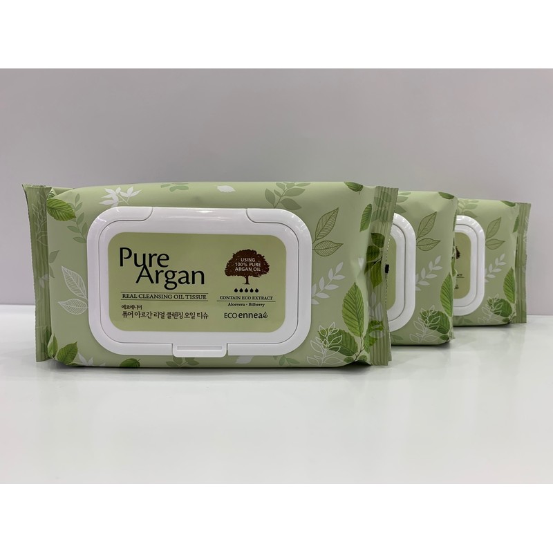 Eco Ennea Pure Argan Real Cleansing Oil Tissue 70 sheets