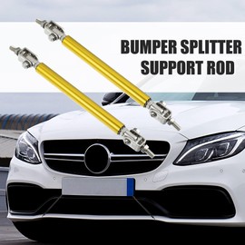 Unifizz Gold Tone 100mm 3.94inch Universal Splitter Support Rods Adjustable Front Bumper Lip Splitter Strut Rod Tie Support Bars Compatible with Car 1Pair
