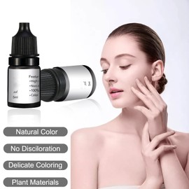 New 5ml Permanent Makeup Pigment Ink Eyebrow Lip Microblading Tattoo Ink Cosmetic Natural Microblading Color Pigment for Tattoo Machine (Black)