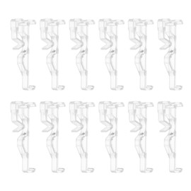 uxcell 12Pcs 2.5 Inch Clear Valance Clips, Hidden Window Blind Valance Retainer Holder for Horizontal Blind Wood or Faux Wood Blinds, Style6