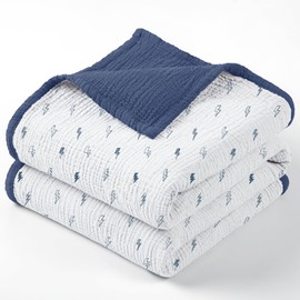 Muslin Baby Blanket for Boys: Cotton Toddler Blanket for Daycare
