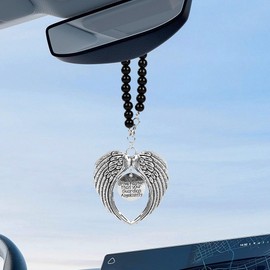 SANDOO Never Drive Faster Than Your Guardian Angel can Fly - Guardian Angel for Car Hanging,Guardian Angel Car Charm,Rear View Mirror Car Hanger,New Car Gift for Guardian Angel Protection Decor