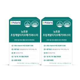 Newt One Supercritical RTG Omega 3 Booster 30 Capsules / 뉴트원초임계알티지오메가3부스터 30캡슐X2bx, RTG 4중기능성 저온추출