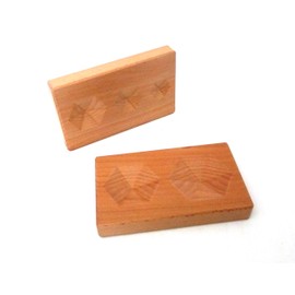 Hardwood Double Sided Dapping Forming Block - Hexagon/Prism Depressions