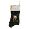 Funny Holiday Decor Christmas UFO Alien I Believe Flip Sequin