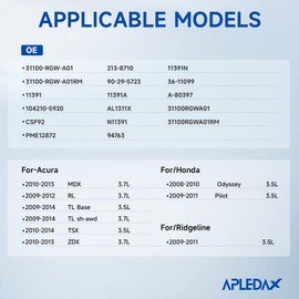 High Output Alternator For/Honda/Odyssey 2008-2010 Pilot 2009-2011 For/Ridgeline For/Acura MDX ZDX 2010-2013 RL TL TSX 130Amp 12V CW 6-Groove Pulley 31100-RGW-A01 11391