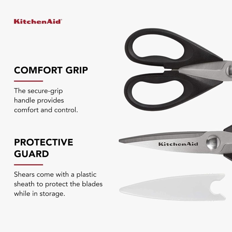 KitchenAid All Purpose Kitchen Shears with Protective Sheath Durable Stainless
