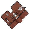Canvas Cocktail Set Carry Bag Portable Folding Roll Strap Professional