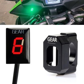 MOQIAOSEIKO 1-6 Speed LED Digital Gear Indicator Waterproof Compatible with Kawasaki ER6N Z1000 SX Nin & Yes 400 650 Z800 Z750 Versys 650 Z650 W800 Nin & Yes 300 Vulcan