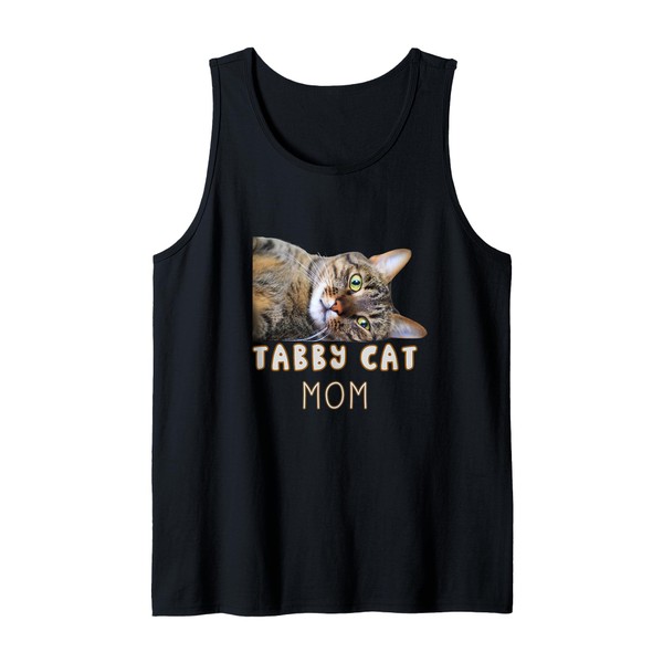 Tabby Cat Mom Funny Cute Lazy Tabby Cat Lover Tank